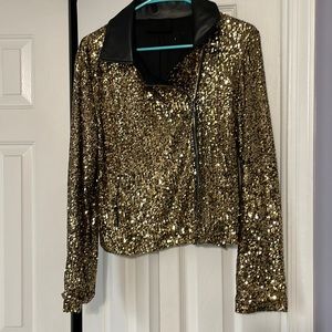 Gold glitter blazer